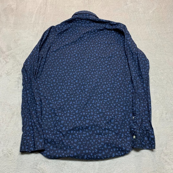 Polo Ralph Lauren Shirt Men's M Slim Fit Blue Floral Print Long Sleeve Button Up - Picture 3 of 7